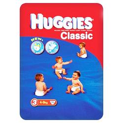 Подгузники HUGGIES Classic/SoftandDry Дышащие 3 размер (4-9кг)  16шт