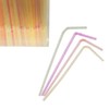 Трубочки со сгибом неоновые L=21cм [1000шт]; пластик; D=0.5,L=21см; разноцветн.