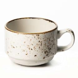 Чашка чайная «Крафт»; фарфор; 225мл; D=8,H=6,L=11см; белый