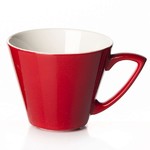 Чашка чайная «Фиренза ред»; фарфор; 340мл; D=11,H=9,L=14см; красный,белый