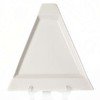 Тарелка треугольная «Максим»; фарфор; H=2,L=27,B=28см; белый