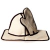 НАБОР Нежность:шапка, коврик, руковичка  (коричневый кант)