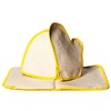 НАБОР Нежность:шапка, коврик, руковичка  (желтый кант)