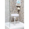 Стул для ванной с поворотным сиденьем (на 360 градусов), алюмин. ножки, белый