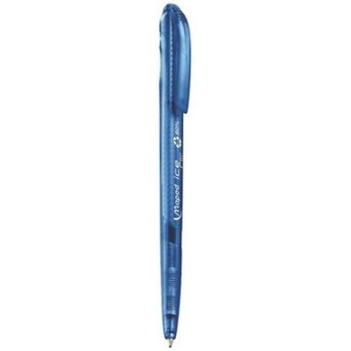 Ручка шариковая GREEN ICE CLICK синяя, треугольный корпус, 225334