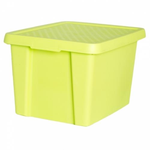 Коробка с крышкой essentials 26л зелёная