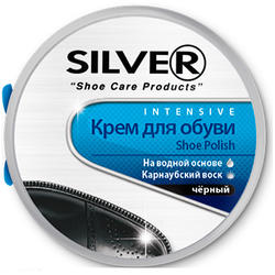 Крем для обуви SILVER Premium КЛАССИК черный, банка 40/50мл (48шт)