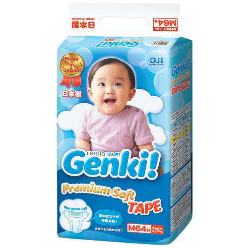 'Nepia Genki!' Детские подгузники  6-11 кг(М), 64 шт