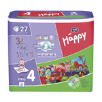 Подгузники для детей BELLA Happy Maxi по 27 шт, вес 8-18 кг (4 мес)