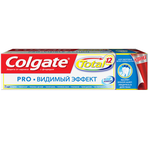 COLGATE Зубная паста TOTAL PRO-Видимый эффект 75мл