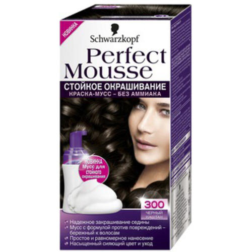 Краска для волос Perfect Mousse 300 Чёрный каштан