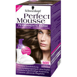 Краска для волос Perfect Mousse 500 Средний каштан