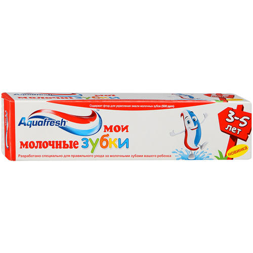 Зубная паста AQUAFRESH МОИ МОЛОЧНЫЕ ЗУБКИ (от 3 до 5 лет), 50мл