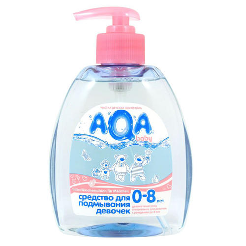 Средство для подмывания девочек AQA baby (с дозатором), 300мл