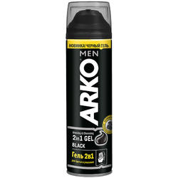 ARKO Гель 2в1 для бритья и умывания с углём 200мл, BLACK, C-396/2