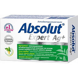 Мыло туалетное твердое антибактериальное 'Absolut Expert' серебро+эвкалипт 90гр