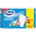 ZEWA Кухонные полотенца двухслойные белые, 4шт