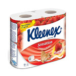 Туалетная бумага KLEENEX 3-х слойная с ароматиз Сочная Клубника 4 шт