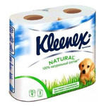Туалетная бумага KLEENEX 3-х слойная Белая Natural Care 4 шт