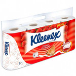 Туалетная бумага KLEENEX 3-хслойная с ароматиз Сочная Клубника 8 шт