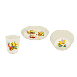 Набор посуды LITTLE ANGEL Bears: тарелка - 17,5см, миска - 430мл, стакан - 270мл
