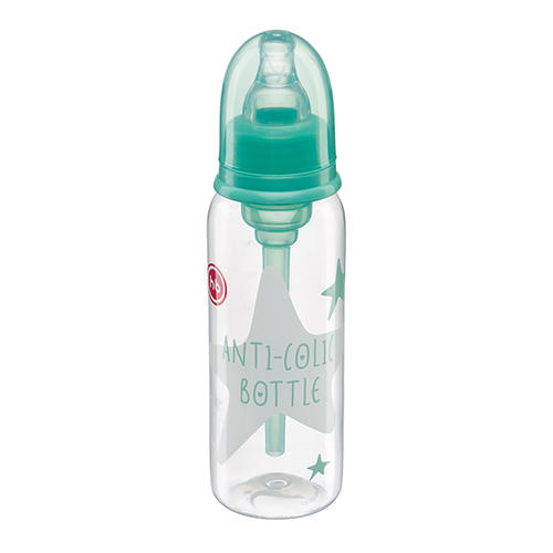Бутылочка HAPPY BABY с антиколиковой системой, силиконовая соска 0+, 250 мл.