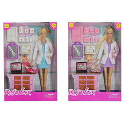 Кукла "Детский доктор", с аксессуарами, 11 предметов, в ассортименте, DEFA