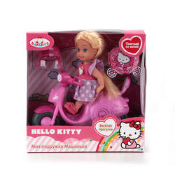 Кукла "Машенька с комплектом одежды Hello Kitty", твердое тело, 12 см, КАРАПУЗ-КУКЛЫ