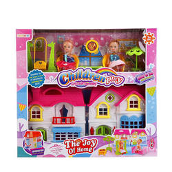Игрушка пластмассовая "Дом для кукол", с мебелью, с аксессуарами, в ассортименте