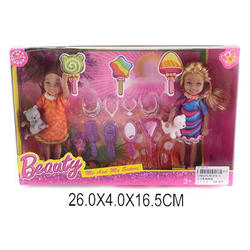 Куклы "Набор", 2 шт, 12 см, с аксессуарами, SHANTOU GEPAI