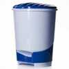Ведро для мусора с педалью, объем 10 л, 265*270*330 мм (цвет голубой)