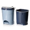 Контейнер для мусора с педалью, объем 11 л, 270 х 200 х 330 мм (цвет голубой мрамор)