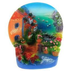 Тарелка декоративная Морской залив 3D 10см (1 шт)