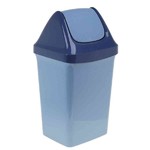 Контейнер для мусора СВИНГ 50 л (голубой мрамор)