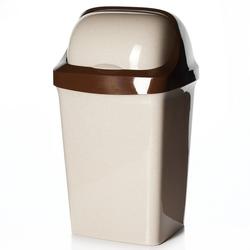 Контейнер для мусора РОЛЛ ТОП, объем 25 л, 250 х 300 х 600 мм (цвет бежевый мрамор)