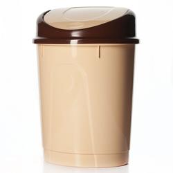 Контейнер для мусора овальный, объем 8 л, 26*21*35 см (бежевый)