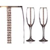 Набор бокалов для шампанского из 2 шт. с золотой каймой 170 мл.