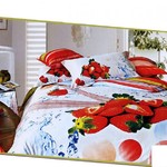 Комплект постельного белья из сатина Семейный 2 наволочки TS05-009