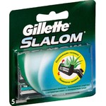 Сменные кассеты для бритья GILLETTE Slalom (5шт) NEW со смазыв поСтиральный порошок ЛОСКой
