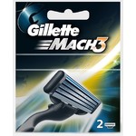 Сменные кассеты для бритья GILLETTE MACH 3 (2шт)