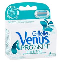 Сменные кассеты для бритья GILLETTE VENUS Proskin для чувствительной кожи (4шт)
