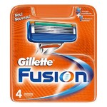 Сменные кассеты для бритья GILLETTE FUSION (4шт)