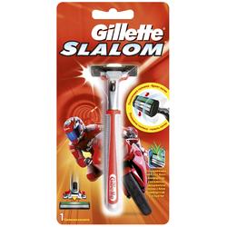 Бритвенный станок GILLETTE Slalom (красный) + 1 кассета