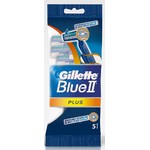Одноразовые станки GILLETTE BLUE II Plus для чувствительной кожи, 5шт