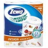 ZEWA Кухонные полотенца WischandWeg двухслойные c рисунком, 2шт