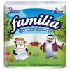 HAYAT 'Familia' Бумажные полотенца белые двухслойные, 2шт РАДУГА (16 шт. в коробке)