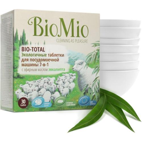 Таблетки для посудомоечной машины BioMio с маслом эвкалипта, 30шт