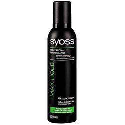 Мусс для волос SYOSS максимальная фиксация MAX HOLD, 250мл