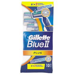 Одноразовые станки GILLETTE BLUE II Plus 8+2шт