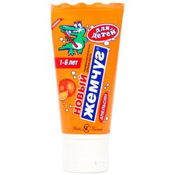 Зубная паста Новый Жемчуг Для Детей Апельсин без фтора 50мл